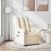Image de Fauteuil Crème Massage vidaXL