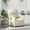 Image de VidaXL Fauteuil Inclinable - Crème Similicuir