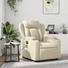 Image de vidaXL Fauteuil de massage Crème Similicuir