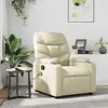 Image de Fauteuil de massage vidaXL - Crème similicuir