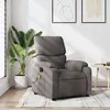 Image de vidaXL Fauteuil inclinable de massage Taupe Tissu