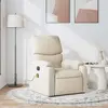 Image de vidaXL Fauteuil de massage inclinable - Crème Tissu