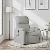 Image de vidaXL Fauteuil Gris clair Tissu