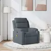 Image de vidaXL Fauteuil de massage inclinable - Gris foncé Velours