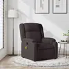 Image de VidaXL Fauteuil de massage inclinable - Marron foncé Tissu