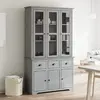 Image de vidaXL Buffet BODO gris 115,5x43x200,5 cm Bois massif de pin