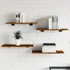 Image de vidaXL Étagères Murales Chêne Fumé 4 pcs