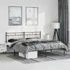 Image de vidaXL Cadre de lit métal sans matelas avec tête de lit noir 193x203cm