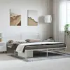 Image de vidaXL Cadre de lit métal sans matelas et tête de lit blanc 183x213 cm