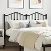 Image de vidaXL Tête de lit de remplacement métal noir 140 cm