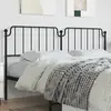 Image de vidaXL Tête de lit de remplacement métal noir 200 cm