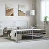 Image de vidaXL Cadre de lit métal sans matelas et pied de lit blanc 183x213 cm