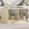 Image de VIDAXL Table basse - Chêne sonoma avec vitres