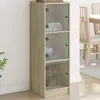 Image de vidaXL Buffet portes verre Chêne sonoma 35x37x109 cm