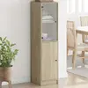 Image de vidaXL Buffet avec porte en verre - Chêne sonoma