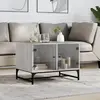 Image de VIDAXL Table Basse Sonoma Gris Portes Verre