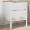 Image de VIDAXL Table de chevet FLORO - Blanc