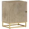 Image de vidaXL Table de chevet bois massif