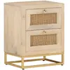Image de VIDAXL Table de chevet - Bois manguier et fer