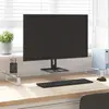 Image de vidaXL Support moniteur Blanc Verre Trempé et Métal