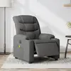 Image de vidaXL Fauteuil de massage électrique - Gris Foncé Tissu