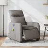 Image de vidaXL Fauteuil de massage électrique - Taupe tissu