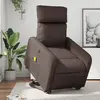 Image de vidaXL Fauteuil inclinable massage électrique Marron similicuir