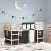 Image de vidaXL Lit mezzanine pour enfants avec rideaux sans matelas 80x200 cm