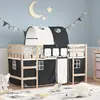 Image de vidaXL Lit mezzanine enfants avec tunnel sans matelas 80x200 cm