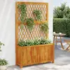 Image de vidaXL Jardinière avec treillis bois d'acacia