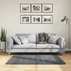 Image de Vidaxl Tapis OVIEDO à poils courts - Anthracite - 120x120 cm
