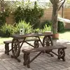 Image de vidaXL Ensemble à manger 3 pcs - Bois de sapin