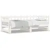 Image de vidaXL Lit coulissant sans matelas blanc 2x(90x200) cm bois massif