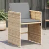 Image de vidaXL Chaises de jardin avec coussins beige gris