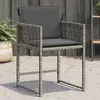 Image de vidaXL Chaises de jardin avec coussins lot de 4 - Gris