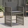 Image de vidaXL Chaises de jardin avec coussins - Lot de 4