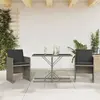Image de vidaXL Ensemble de bistro 3 pcs - Gris