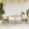Image de vidaXL Ensemble bistro 3 pcs - Beige résine tressée