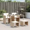 Image de vidaXL Ensemble à manger 5 pcs - Beige