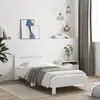 Image de vidaXL Cadre de lit sans matelas avec tête de lit blanc 100x200 cm