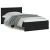 Image de vidaXL Cadre de lit sans matelas avec tête de lit noir 100x200 cm