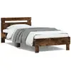 Image de vidaXL Cadre de lit sans matelas avec lumières LED 100x200 cm