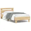 Image de vidaXL Cadre de lit sans matelas avec lumières LED 90x200 cm