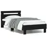 Image de vidaXL Cadre de lit sans matelas avec lumières LED noir 75x190 cm