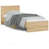 Image de vidaXL Cadre de lit sans matelas avec lumières LED 90x200 cm