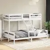 Image de vidaXL Lit superposé sans matelas 80x200/140x200 cm blanc bois massif