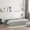 Image de vidaXL Cadre de lit avec tiroirs sans matelas gris béton 200x200 cm