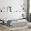 Image de vidaXL Cadre de lit avec tiroirs sans matelas gris béton 140x200 cm