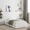 Image de vidaXL Cadre de lit avec tiroirs sans matelas blanc 90x200 cm