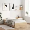 Image de vidaXL Cadre de lit avec tiroirs sans matelas chêne sonoma 90x200 cm